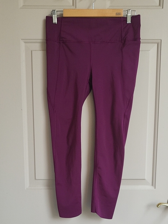 Athleta Pants - Athleta Salutation Stash Deep Plum High Rise 7/8 Leggings Small